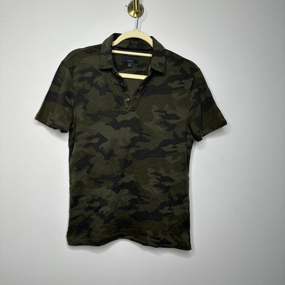 Banana Republic Short Sleeve Luxury Touch Standard Fit Camo Polo Men's Small - Picture 1 of 4